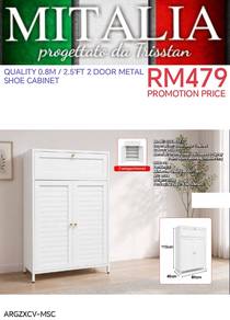 Quality Metal Shoe Cabinet | Kabinet Kasut Besi