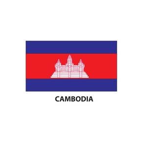 Bendera Cambodia (Polyester) 3 x 5ft