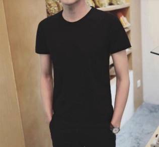 Plain round neck tshirt