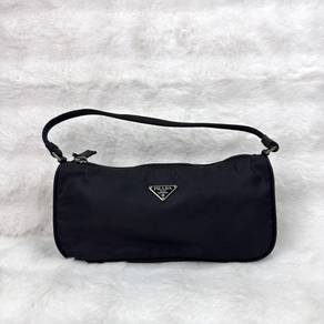 Authentic Prada Black Nylon Mini Tessuto Pouch