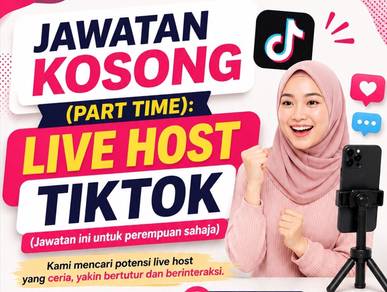 Live Host TikTok Part Time