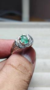 cincin perak permata zamrud