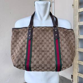 GG Canvas Sherry Line Tote Bag
