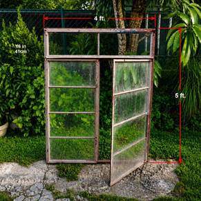 Vintage Metal Windows Complete With Frame