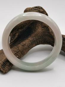 Gelang Tangan Giok Jadeite Burma Gred A Dwi-Warna