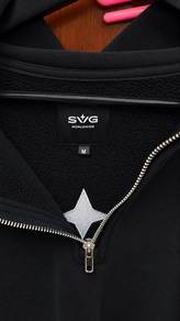 SVG Worldwide Black Half-Zip Sweatshirt Size M