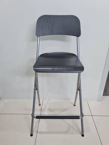 Ikea bar stool with backrest & foldable