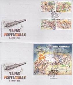 First Day Cover Battle Sites Malaysia 2016