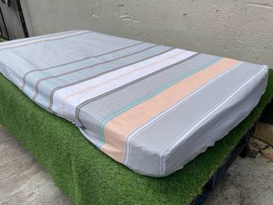 B864 Cadar 90 x 190 cm Single Bed Sheet Cover Grey