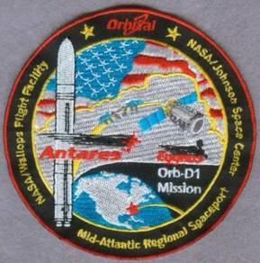NASA Cygnus Orb-D1 ISS Expedition 37 Space Patch