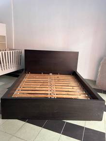 Ikea MALM Queen BED FRAME only in BLACK-brown ❌NO