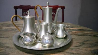 Antique Royal Selangor Pewter Tea Set