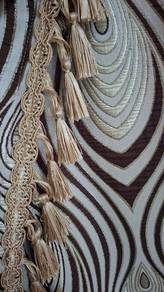 Classic royal curtain with golden thread
