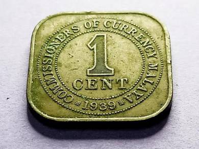 1 cent - Commissioners of Currency Malaya 1939