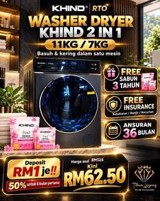 Khind Washer Dryer 2 in 1 (Bedong 004)