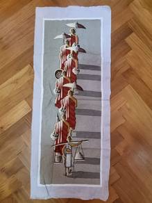 Vintage Hand Painted Art of Monks