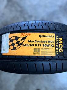 245 40 17 Conti MC6 Tayar Baru +TCP +AA