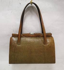 vintage lizard skin handbag 1960's