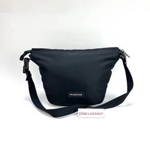 Preloved Balenciaga Black Nylon Oversize Sling Bag