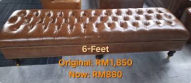 Quality Used Chesterfield Classic Bench (6-feet)