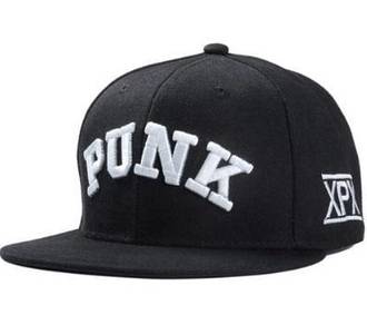 C040 BLACK PUNK FLAT-BRiMMED SNAPBACK HIP-HOP CAP