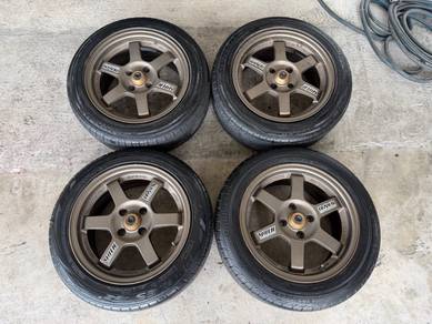 Rim te37 bronze thailand 15 inch alza myvi vios ek