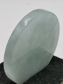 Icy Ice Green Burma Jadeite Jade Polished Stone