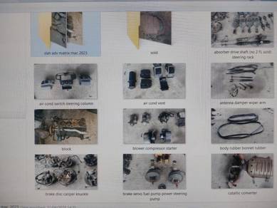 hyundai matrix 1.6 spare part terpakai