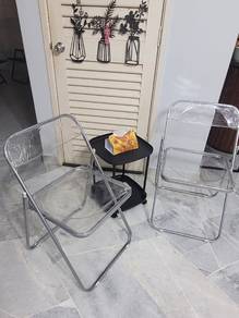 new acrylic folding chairs & table
