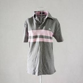 Burberry strip pink grey polo t-Shirt