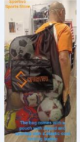 football bag - mesh type, can contain 15 bals