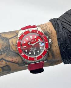 40mm Red Carbon Titanium Submariner on Velcro