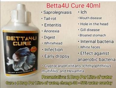 Betta4U Cure 40ml Betta Fish Aquarium Ikan