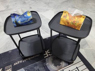 Pair of black table