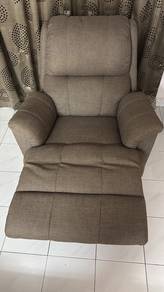 Original Fabric Recliner Brown color sofa 1 seat