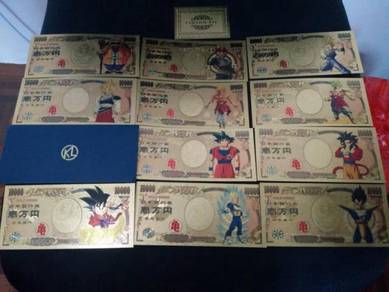 Gold Dragon Ball Cards Collection With Folder