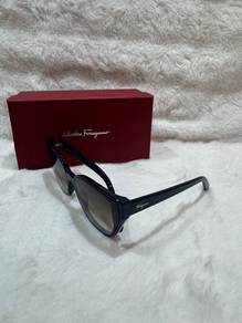 Authentic Ferragamo Cat-Eye Acestate Navy Sunglass