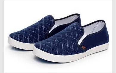 R0248 Simple Blue Slip On Loafer Casual Shoes