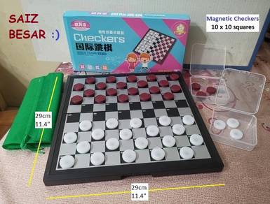 Checkers Game 29cm Draughts. Permainan Dam Haji