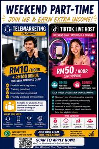 Part-Time Sales Tele Marketing / Tiktok Live Host