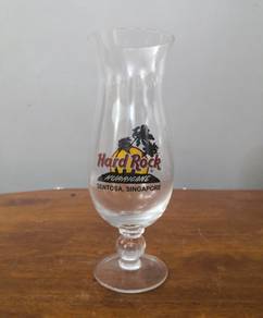 Hard Rock cafe Sentosa Singapore footed glass
