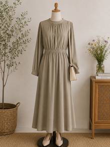 Dress Taupe Brown M