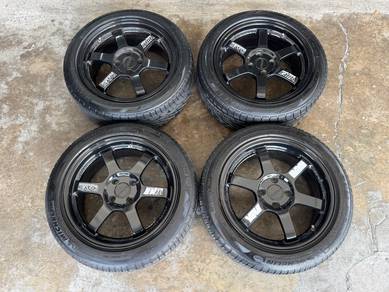 Rim second 16 TE37 siap tayar vios myvi city jazz