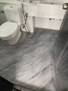 Marble Epoxy waterproof Toilet flooring Tandas