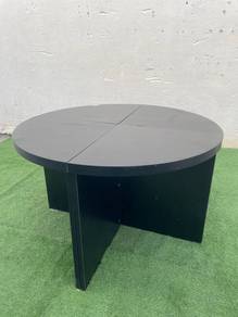YE92J Meja Perbincangan Bulat Hitam Round Table