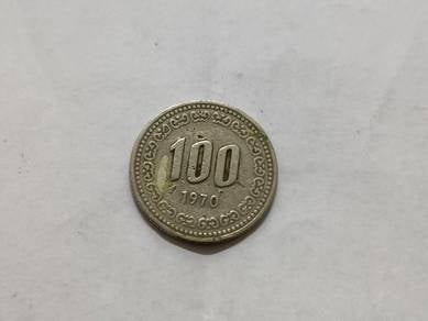 1970 South Korea 100won coin