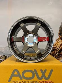 NEW 15x7 4x100 AOW TE37 SONIC THAILAND MYVI WIRA