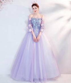 Purple wedding bridal dress evening gown RB2385
