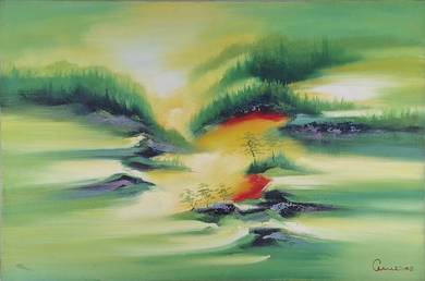 Abstract Landscape with Vivid Fields IV