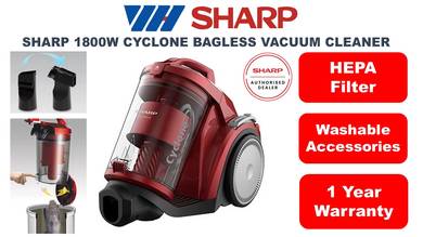 Sharp Bagless Vacuum Cleaner 1800W
